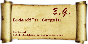 Budaházy Gergely névjegykártya